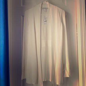 WHBM long cream cardigan. Size Small NWT.